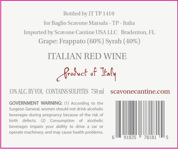 Scavone Cantine Red Blend (Case of 6) - Image 3